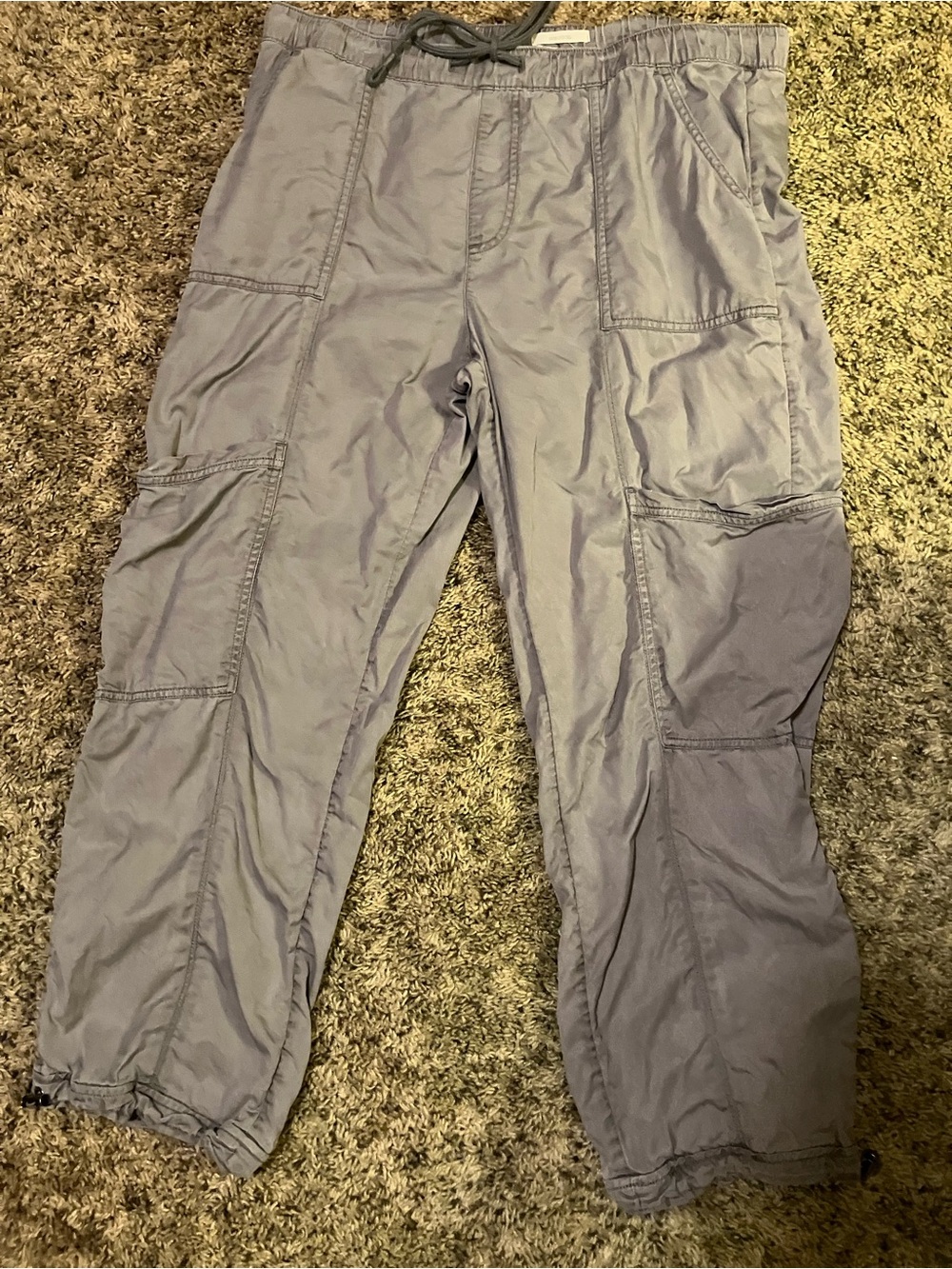 Gray Cargo Jogger Pants - Casual Utility Style by Nicole Miller size XL